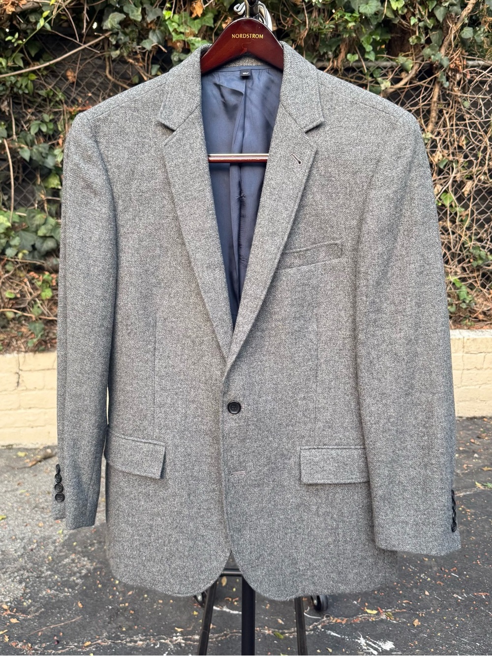 J Crew Ludlow Men's Gray Wool-Blend Blazer - Classic Winter Jacket - 42R